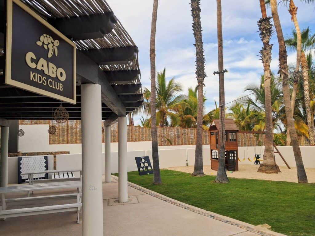 Cabo Kids Club pavilion and playground.