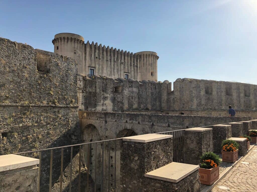 Side view of the Norman castle in Santa Severina.