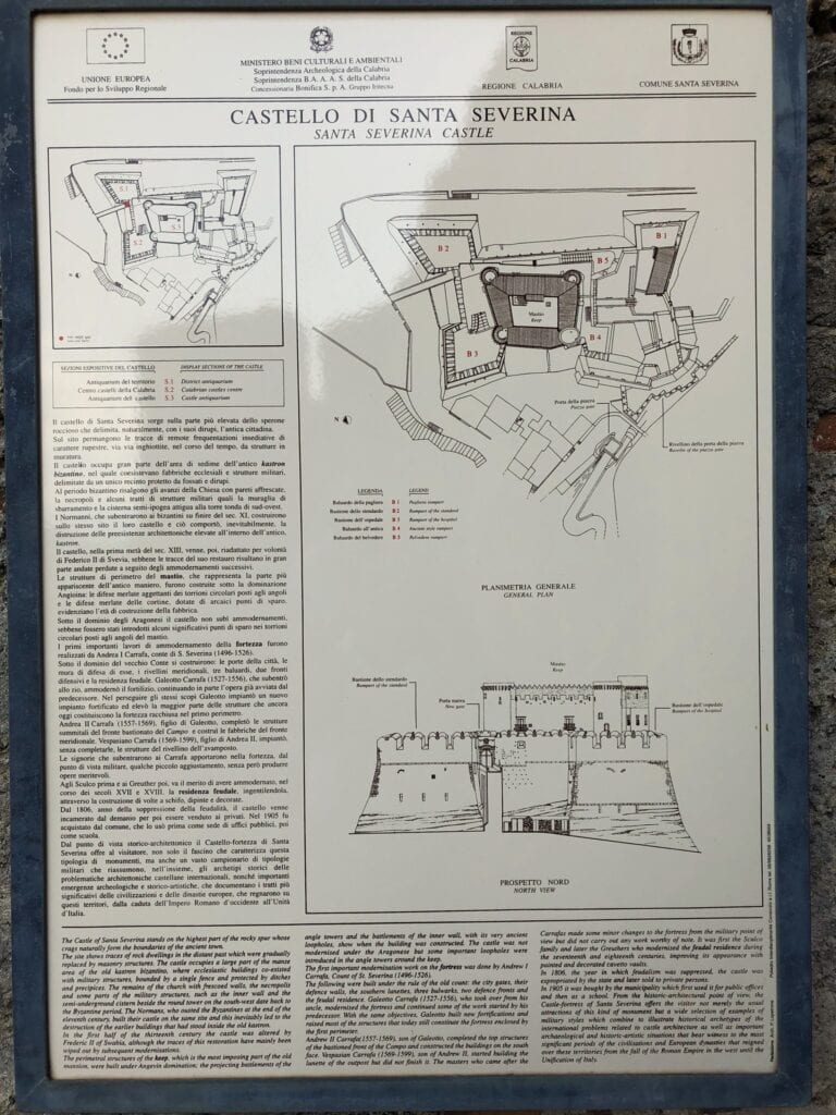 Map of the Norman castle with text and layout.