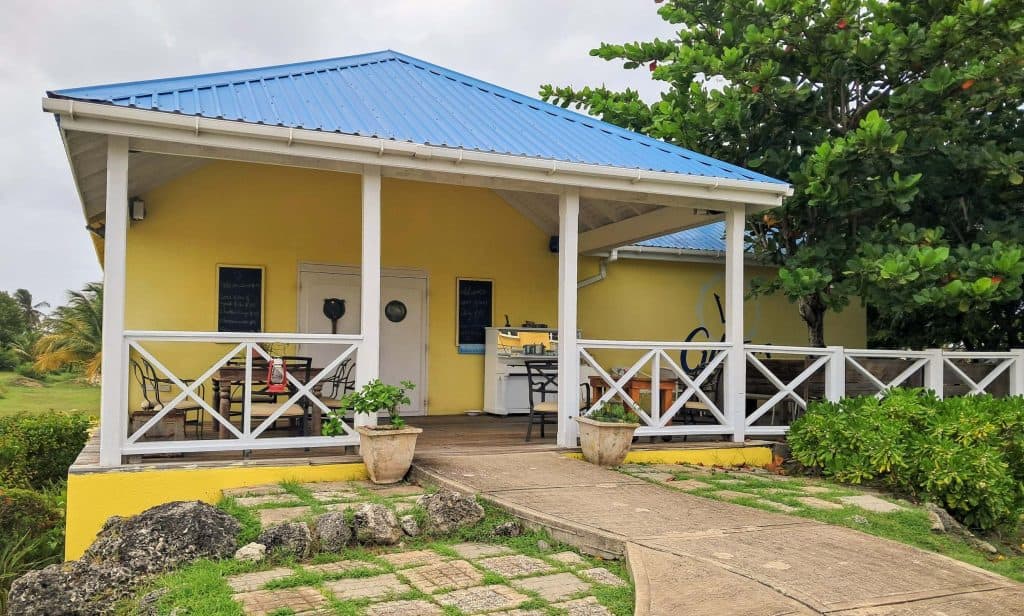 Exterior view of entrance to Cutters of Barbados restaurant.