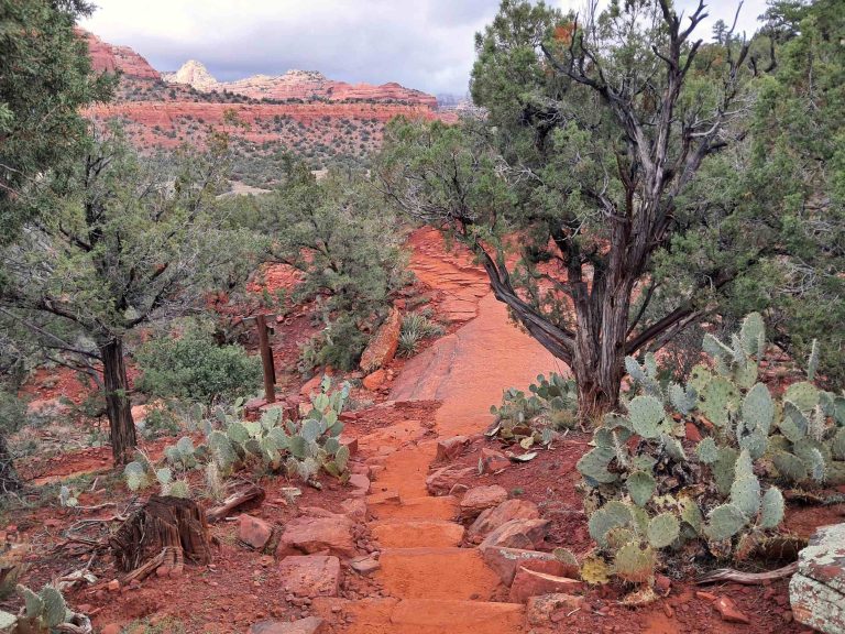 Trail along Doe Mountain in Sedona AZ.