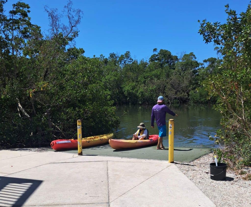 Kayak launch at Bunche Beach Fort Myers Beach.