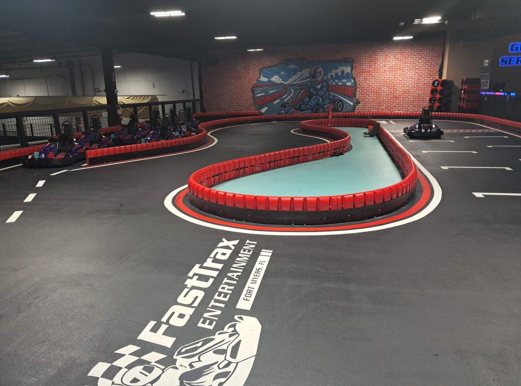 Kiddie go cart racetrack at FastTrax Fort Myers.