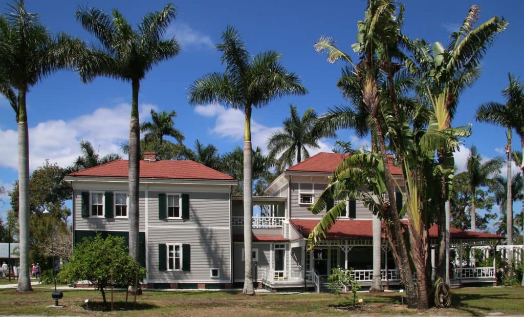 Exterior of a home on the Edison and Ford Winter Estate.